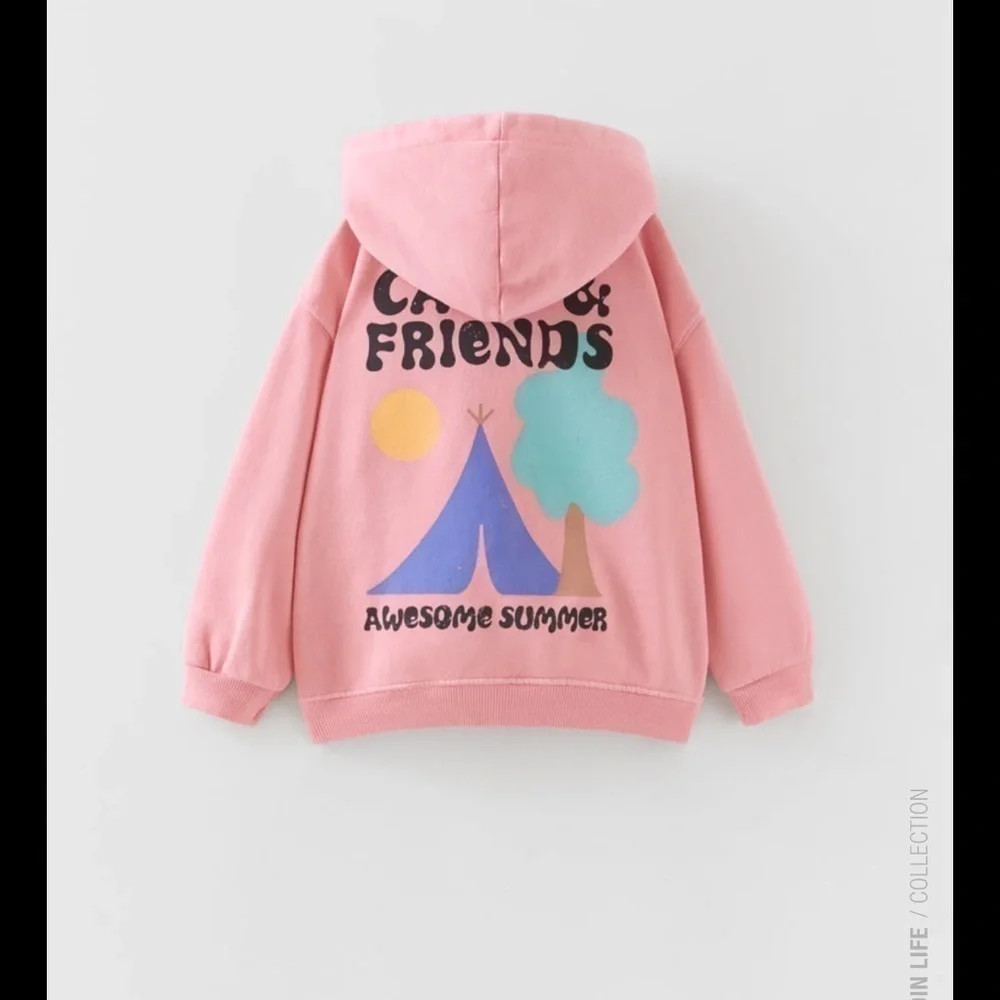 Zara Pink Printed Sweatshirt